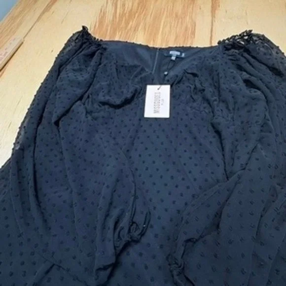 Missguided Plus Black Long Sleeve Swiss Dot Dress – US 20 – NWT - Picture 15 of 16